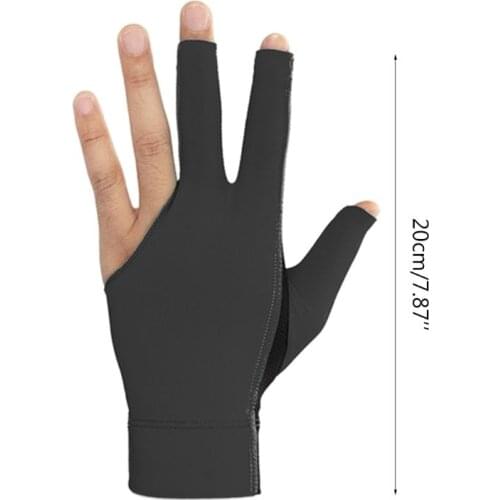 2021 New 1pc Billiards Three Finger Gloves Lycra Anti Skid Snooker Glove Pool Left Hand