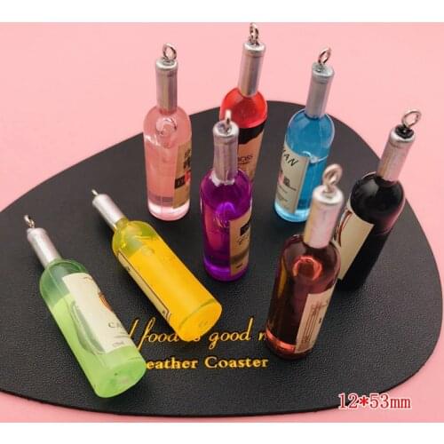 10pcs Cute 3D Cup Charm Kawaii Bottle Pendant for Keychain, Earring, Necklace Scrapbooking, DIY Making