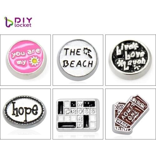 10PCS Mix Style Floating charms Zinc Alloy Fit Floating lockets & Floating locket bracelet LSFC102-593