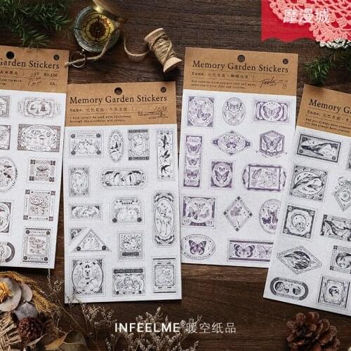 20set/lot Kawaii Stationery Stickers Memory Garden Series Planner Decorative Mobile Stickers Scrapbooking DIY Craft Stickers