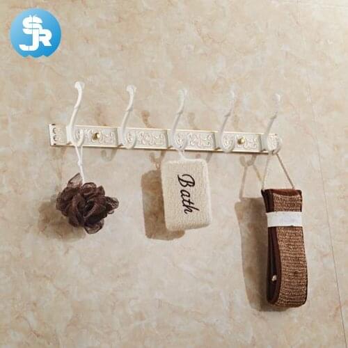 2018 beautiful ivory white aluminum hook vintage coat hook lace wall hook bathroom hanger new arrival low price free shipping