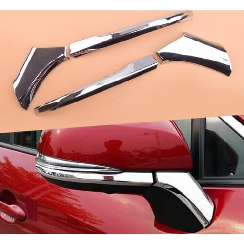 4pcs/Set ABS Chrome Car Rearview Mirror Cover Trim Strip Decoration Fit for Toyota Highlander 2020 2021