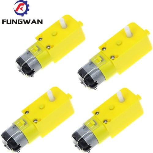 4 pcs/lot DC3V-6V DC gear motors TT Motor / straight biaxial gear motors magnetic interference smart car four-wheel chassis