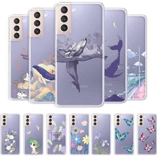 For Samsung S21 Plus Case Fundas on Galaxy S21+ Clear Protective Phone Cover For Samsung S21 Plus Transparent Cool Fashion Case