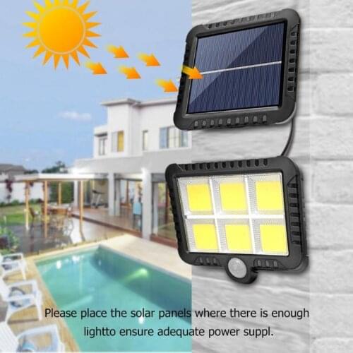 COB LED Solar Light Outdoor Lighting yard garage Security Light PIR Motion Sensor garden Decoration solar wall lamp Spotlight