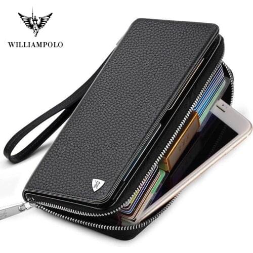 Williampolo Wallet mens long multi-card large-capacity simple mens wallet multifunctional handbag pl185160
