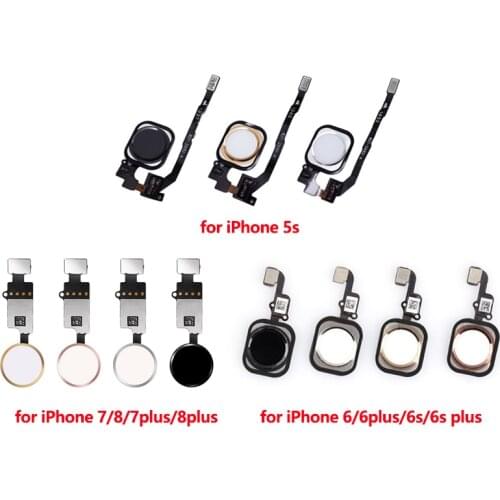 For iPhone 5s 6 6s 6plus 6splus 7 7plus 8 8plus Home Button with Flex Cable Assembly Replacement Repair Mobile Phone Parts