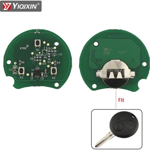 For Mercedes Benz Smart Fortwo 450 Forfour 451Roadster City Coupe Cabrio Remote Car Key Circuit Board 433Mhz Chip 3 Button PCB