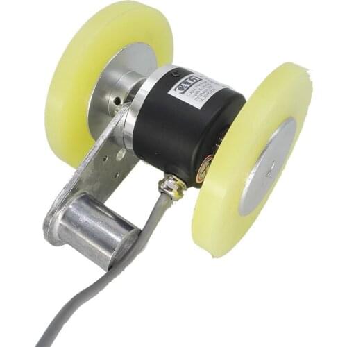 300mm perimeter two Polyurethane wheels 600 pulse ppr resolution 0.5mm NPN Push pull PNP Line driver output textile measurement