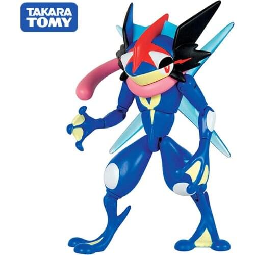 Takara Tomy Ashs Greninja Action Figure Toys Collections Anime Pokemoned Greninja Joint Movable Figure Model Toy Gifts for Kids