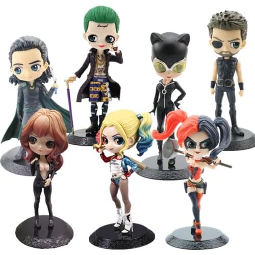 Disney Figures Anime Toy Wonder Woman Avengers Endgame Model Dolls Harley Quinn Figurines Party Decoration Toy Car Doll Toy