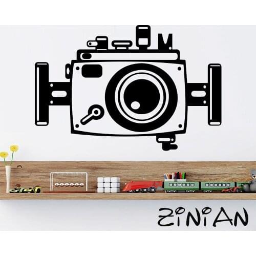 Camera Photo Technique Decal Living Room Removable Vinyl Wall Sticker Wall Decor Bedroom Fashion Stickers Wallpaper Mural Z530