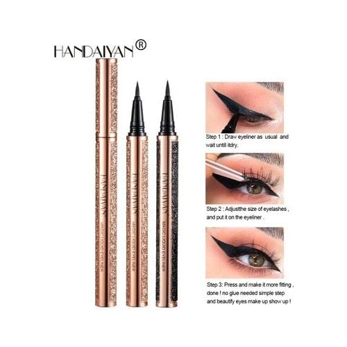 HANDAIYAN Magic Liquid 2 IN 1 Adhesive Pen Eyelashes Cool Black Eyeliner