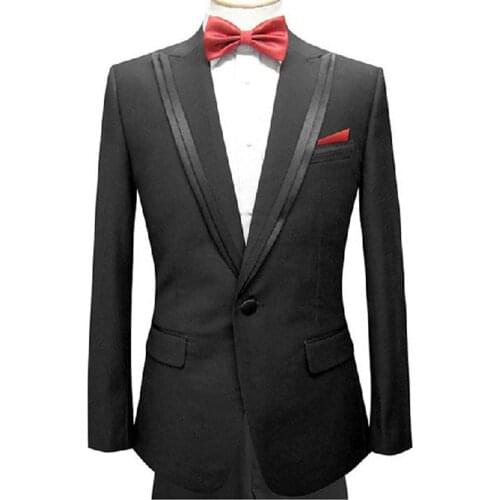 CUSTOM MADE TO MEASURE grooms men BESPOKE tuxedos/ suits, tailor made black wedding suit, double collar(Jacket+Pants+Tie+Pocket