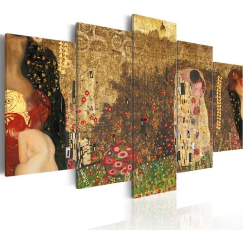 Klimts Muses Home Wall Decoration Five Piece Set Canvas Printing Drawing Living Room Modern Art