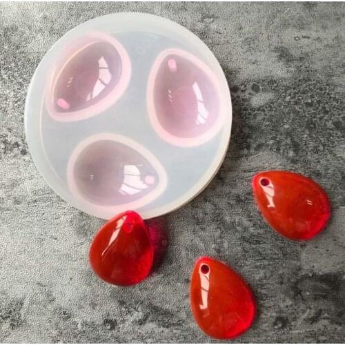 Round Silicone Mould 3 Holes Waterdrop Mold Cake Decorating Tools Jewelry Decoration