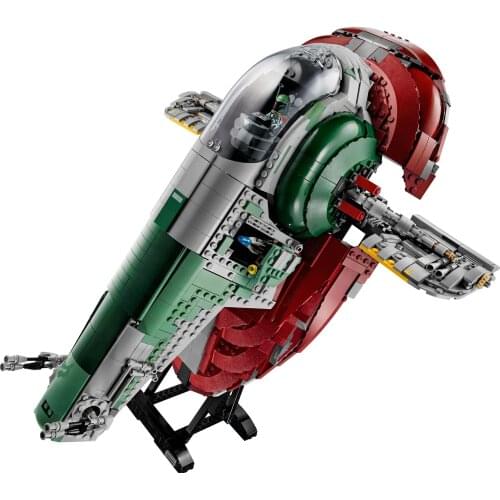 MOC Bricks Ucs Slave 1 Star Plan Spaceship Building Blocks Compatible 75060 Model Building Kits for Adult Birthday Gift for Kid