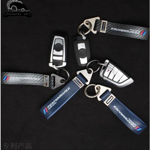 Metal leather Car Styling Performance Keychain Key Chain Rings For BMW M X1 X3 X4 X5 X6 X7 e46 e90 f20 e60 e39 E36 F30 F10 G20