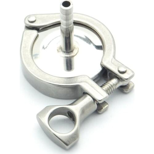 304 Stainless Steel Sanitary Pipe Fitting Set 12.7mm Hose Barb Ferrule + 1/2" Tri Clamp + Silicon Gasket + End Cap