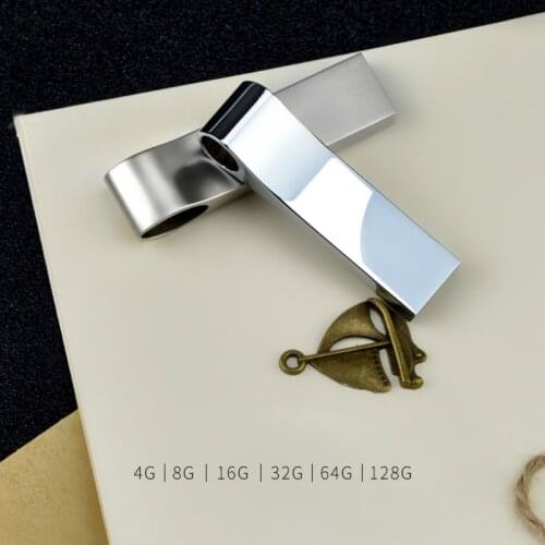 Customize Logo 10 Pcs Free Metal Business Usb Flash Drive 4GB 8GB 16GB 32GB Usb Pen Drives High Speed USB2.0 Usb Memory U Stick