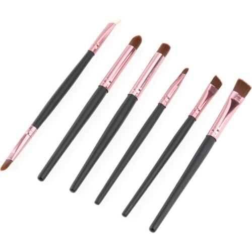 2016 New 6Pcs Set Professional Makeup Brushes For Eyeliner Eyeshadow Lip Powder Foundation Hand To Make Up Tools Maquiag