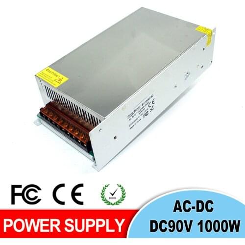 Single Output 1000W 90V Adjustable Switching Power Supply AC 110V 220V to DC90V Power Source For Industrial Equipment Machine
