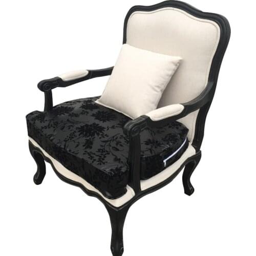 American Country Retro Single Leisure Sofa European Fabric Bedroom Study Living Room Chair Hotel Solid Wood Tiger Chair Other