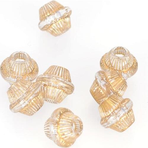Wholesale Retro Vintage Inspired Ethnic Disc Acrylic Antique Design Spacers Beads For Diy Bracelet Jewelry Making Golden Retro