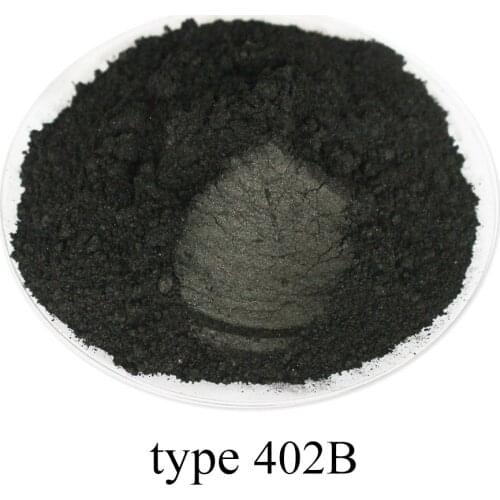 Pigment Mica Powder Pigment Pearl Powder Acrylic Paint for Craft Art Automotive Paint Soap Eye Shadow Type 402B 50g Carbon Black
