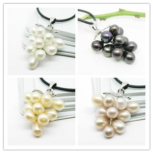 Grape Shape Exquisite Fashion Freshwater Pearl Pendant Hot Jewelry Pendant Wholesale,TO YOUR LOVER/GIRLS 10pcs/lot