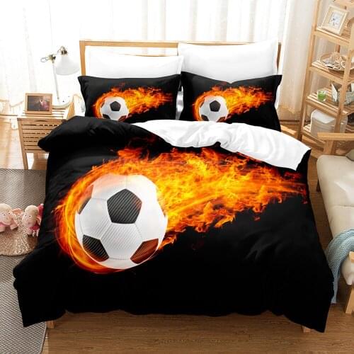 Football Bedding Set Single Twin Full Queen King Size Sports Enthusiasts Fans Bed Set Childrens Kid Bedroom Duvetcover Sets 007