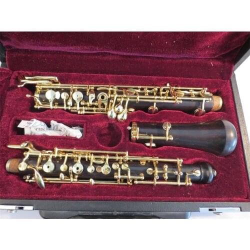 Professional ebony concert full-automatic oboe,gold-plating C key #9455