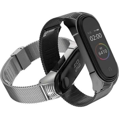 Watch Strap Stainless Steel Replacement Bracelet Wristband Band Accessories for Band 6/5/4/3 Smart Watch