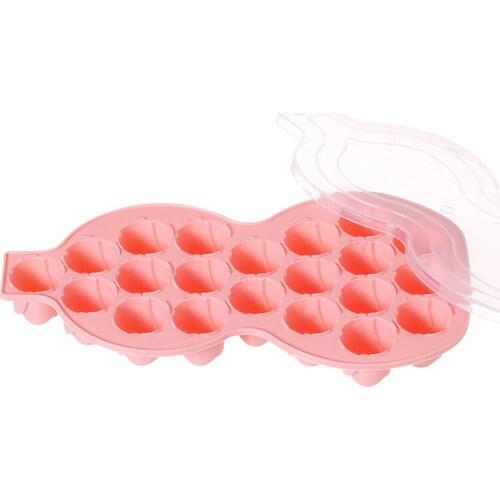 Silicone Ice Tray Mold with 21 Grids Food Grade Fridge Ice Box with Lid Convenient Kitchen Tools RERI889