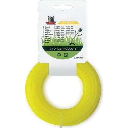 Replacement 15M*2.4mm Thick 2.4mm Strong Trimmer Brushcutter Nylon Cord Line String Rope for Grass Strimmer Round/Square/Spiral