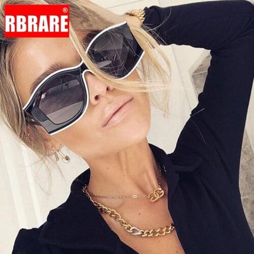 RBRARE Vintage Punk Sunglasses Women 2021 Big Frame Luxury Brand Sunglasses for Women Exaggerated Punk Shades for Women Gafas