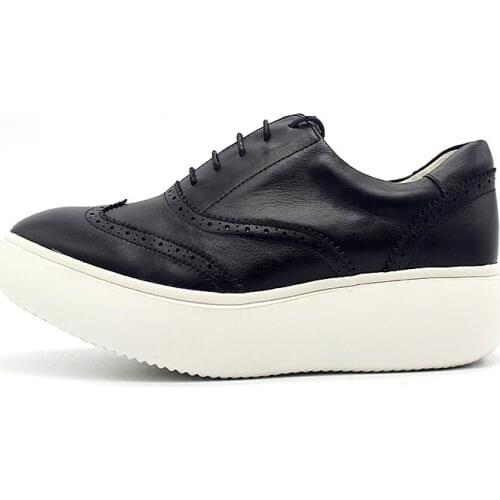 Fashion Black Carved Loafers Men Shoes High Top Lace up Elastic increase Mens Shoes Genuine leather Casual Shoes