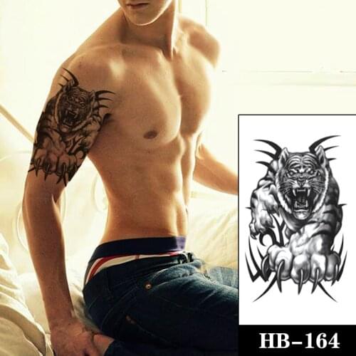 Waterproof Temporary Tattoo Sticker Black Tiger Paw Sharp Totem Pattern Design Fake Tatto Flash Tatoo Arm Body Art for Women Men