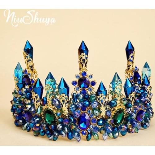 NiuShuya Fashion Pearl Crystal Headband Sun Flower Rhinestone Hair Tiaras Crowns For Wedding Head Accessories Women Ornament