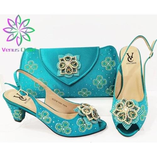 2021 New fashion Shoes and Bag Sets Italian design Matching Bags with High Quality Women for Party and wedding in high heels