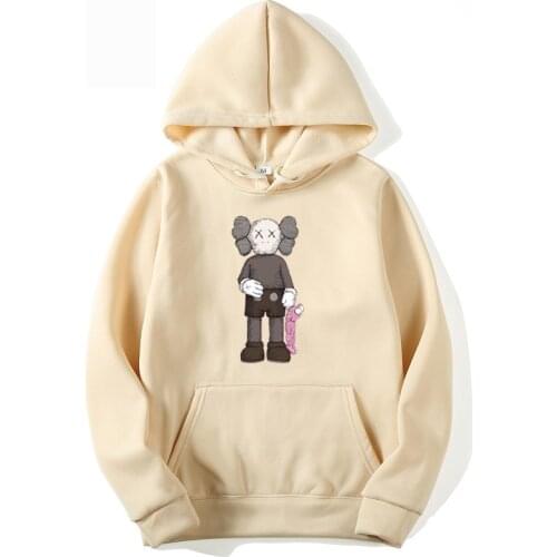 Winter Streetwear Hoodie Couple Sweatshirt Cute Cartoon Print Hoodie Oversized Sweatshirt Fashion Street Women Pullover Hoodie