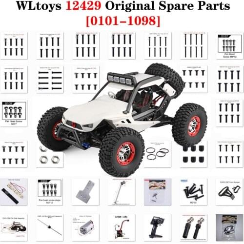 12429 Original Parts 0101-1098 Wltoys 12428 RC Car Spare Part Screw/Differential/Servo/Nut/Motor/Shell/Receiver/Remote Control