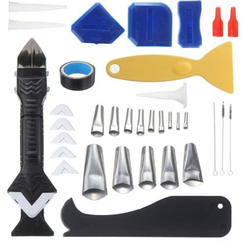 35pcs Seam Tools W/Silicone Finishing Pads Smooth Scraper Caulk Finisher Grout Kit For Kitchen Hand Tools Set Accessories