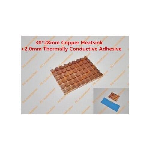 38*28mm Copper Heatsink+2.0mm Thermally Conductive Adhesive MINI PCI-E interface laptop desktop built-in wireless card heat sink