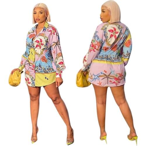 Africa Clothing Dashiki Nigeria Fashion Classic Print Loose Dress Long Sleeves Shirt For Lady Free Size