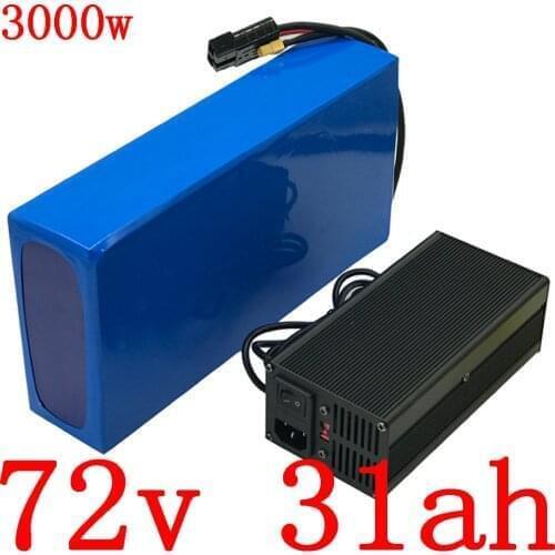 72V Battery 72V 20AH 22AH 25AH 30AH Lithium Scooter Battery for 72V 2000W 2500W 3000W Electric Bike Battery Motor+84V 5A Charger
