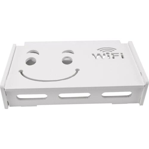 Wireless Wifi Router Storage Box Wood-Plastic Shelf Wall Hangings Bracket Cable Storage Home Décor