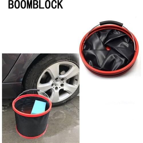 BOOMBLOCK 1set Car Cleaning Wash Water Bucket Trunk Styling For Audi A4 A3 A6 C6 B7 B8 B5 Q5 Seat Leon Ibiza Skoda Fabia Yeti