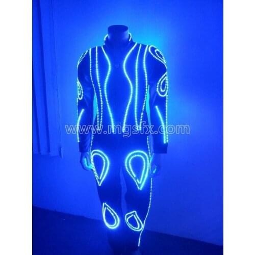 CS0092 LED Costumes, LED robot suit. EL Wire costume, led luminous clothing, LED dress