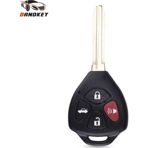 Dandkey 20pcs For Toyota Camry Avalon Corolla Matrix RAV4 Car Remote Key Shell Uncut Case Fob 4 Buttons Smart Key TOY43 Blade